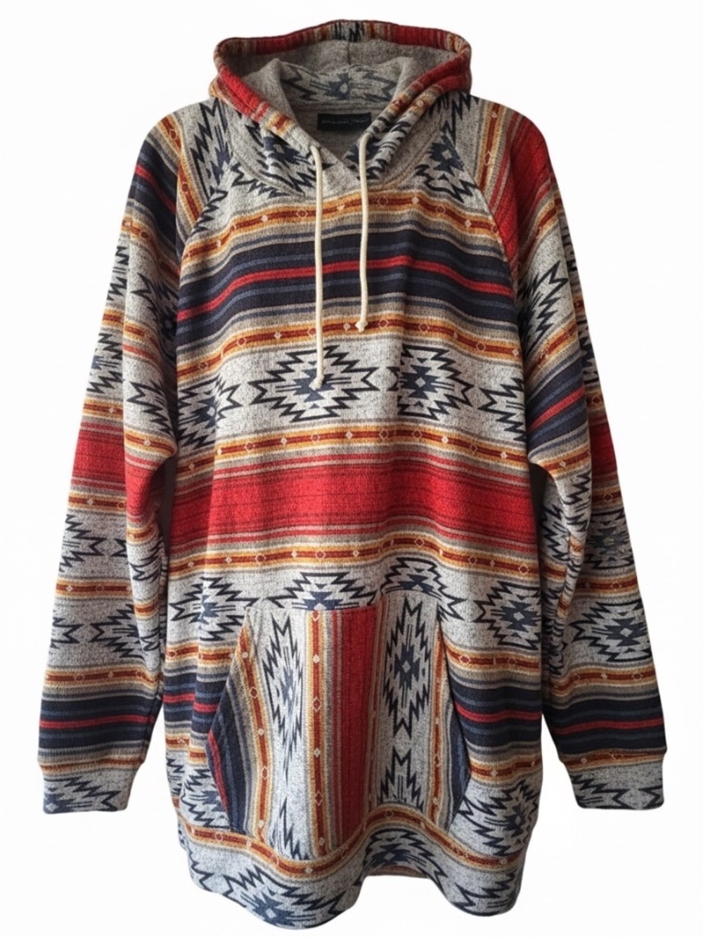 Brooklyn Cloth Aztec Inspired Long Sleeve Soft Knit Fleece Pullover Hoodie 4XL